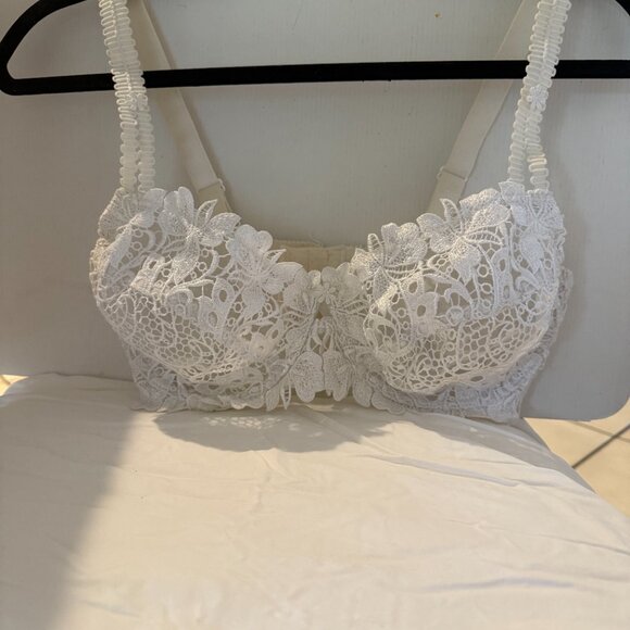 B.P.C. Lingerie bonprix collection 36D white lace underwire bra - Picture 4 of 4